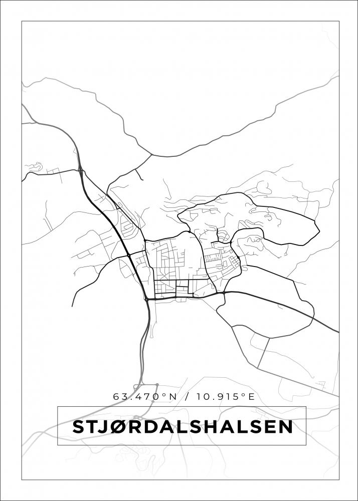 Bildverkstad Map - Stjrdalshalsen - White Poster