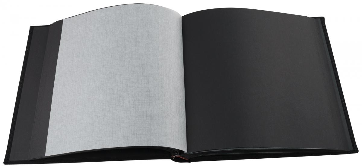 Walther Black & White Album Zwart - 26x25 cm (50 Zwarte zijden / 25 bladen)