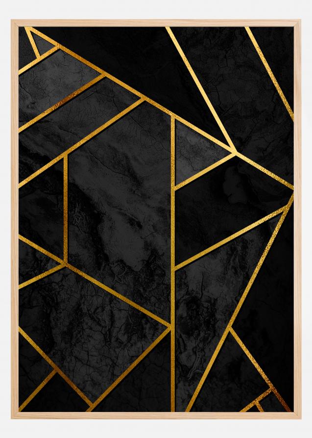 Bildverkstad Gold & Black Marble Poster