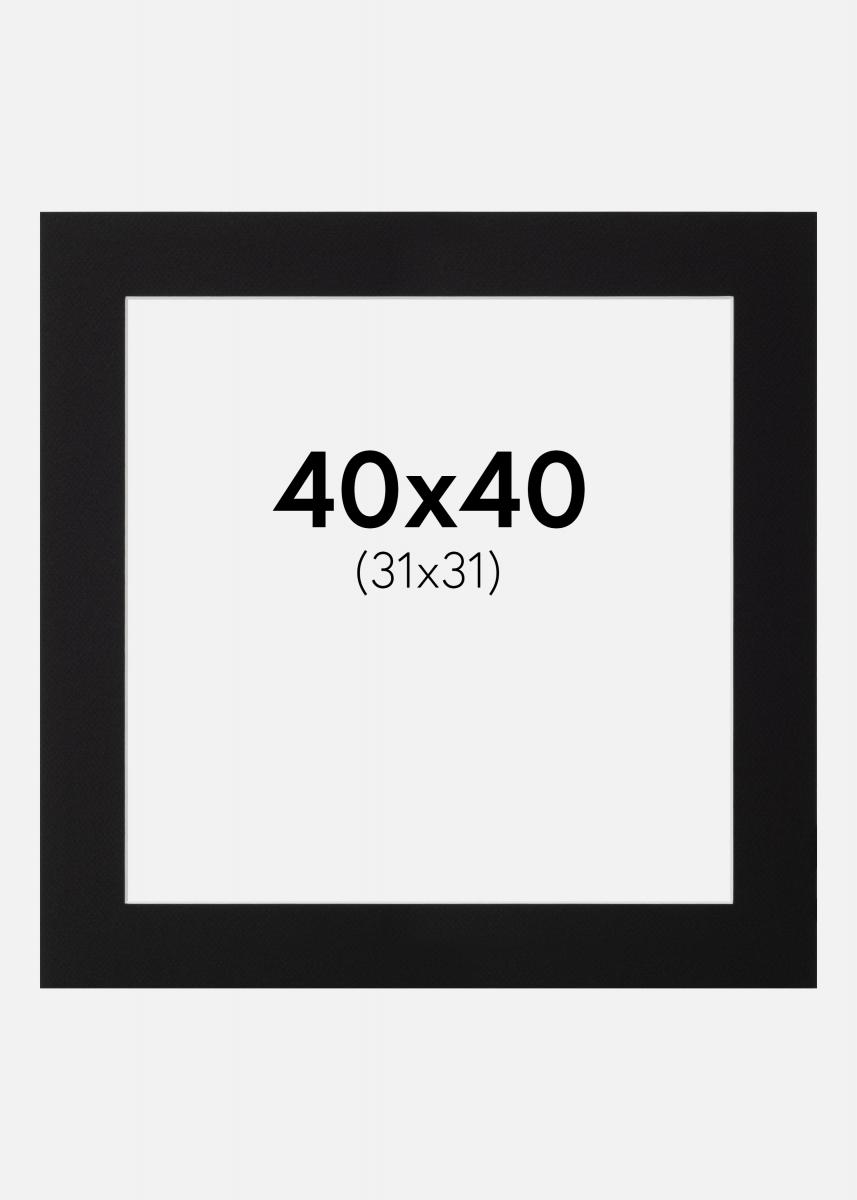 Galleri 1 Passe-partout Zwart (Witte kern) 40x40 cm (31x31)