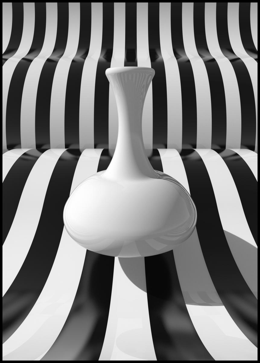 Bildverkstad Bottle and Strips Poster