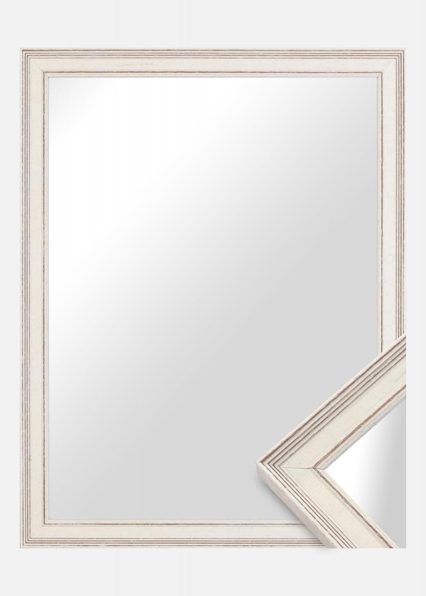 Ramverkstad Spiegel Shabby Chic Wit - Eigen afmetingen