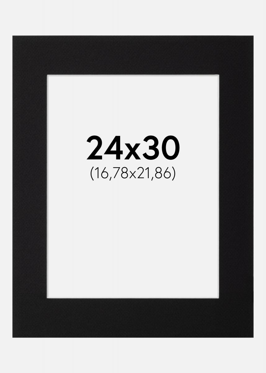 Galleri 1 Passe-partout Zwart (Witte kern) 24x30 cm (16,78x21,86)