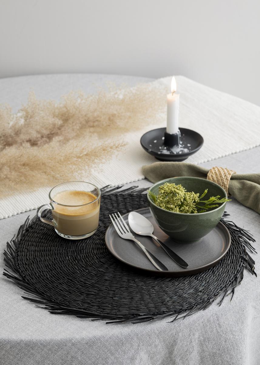 Bloomingville Placemat Ilsa - Zwart 38 cm Ø
