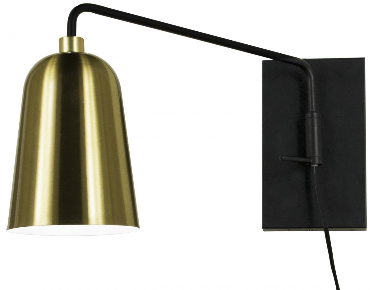 Aneta Belysning Wandlamp Kopp - Zwart/Messing