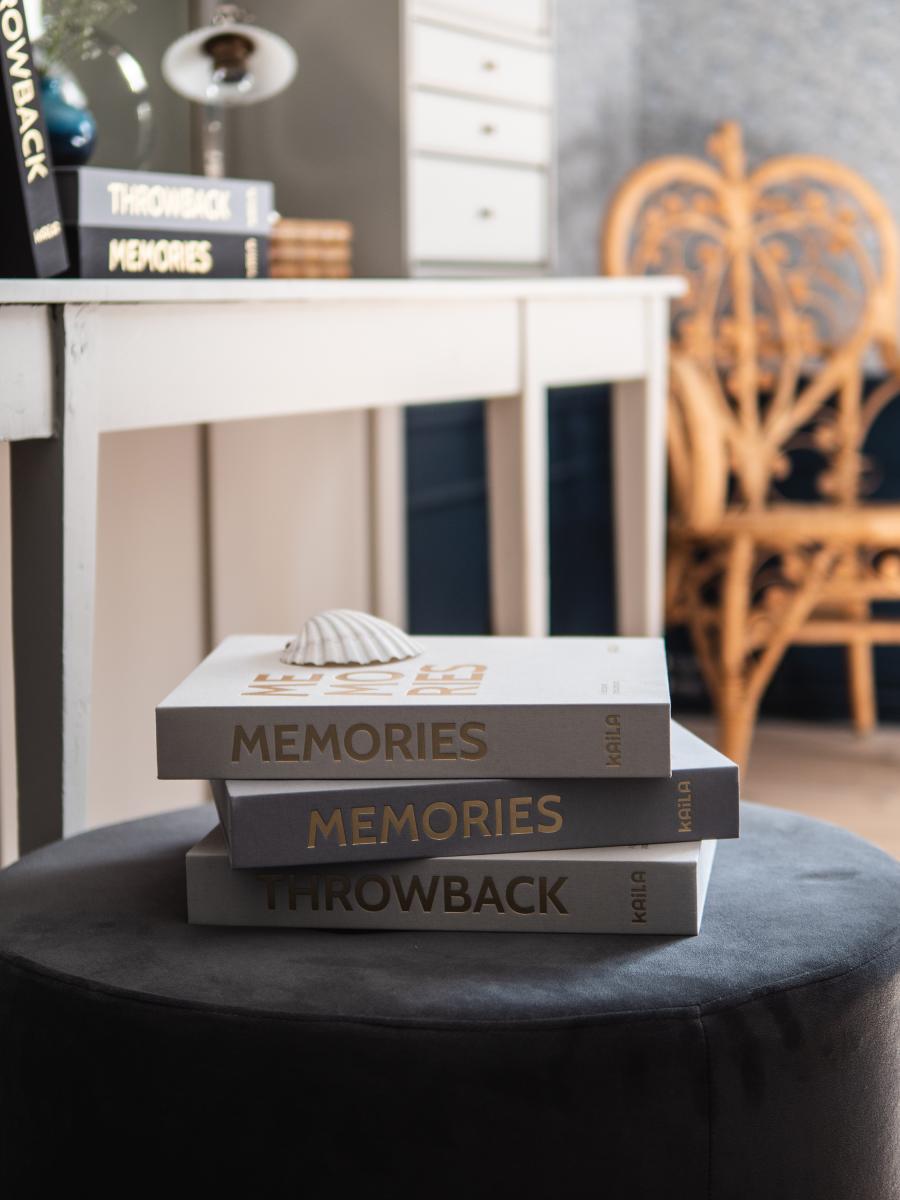 KAILA KAILA MEMORIES Grey - Coffee Table Photo Album (60 Zwarte zijden)