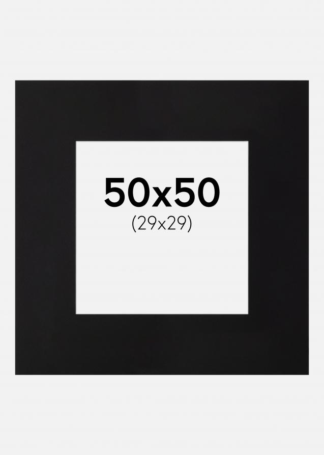 Galleri 1 Passe-partout XL Zwart (Witte kern) 50x50 cm (29x29)