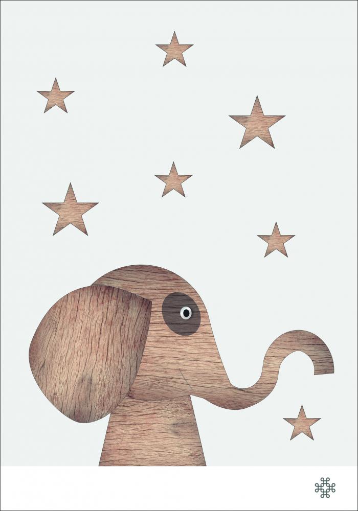 Bildverkstad Wood elephant Light