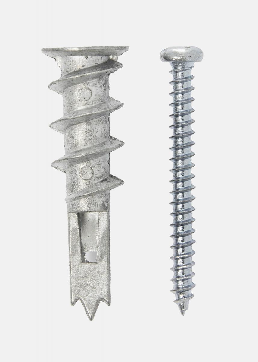  Schroeven en zelfborende pluggen voor gipsmuur - 4-pack (13x26 mm)
