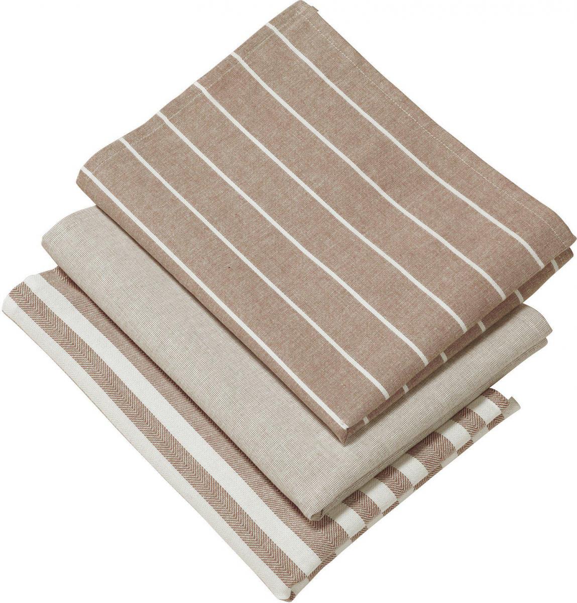 Svanefors Keukenhanddoek Alba - Kaneel 3-pack