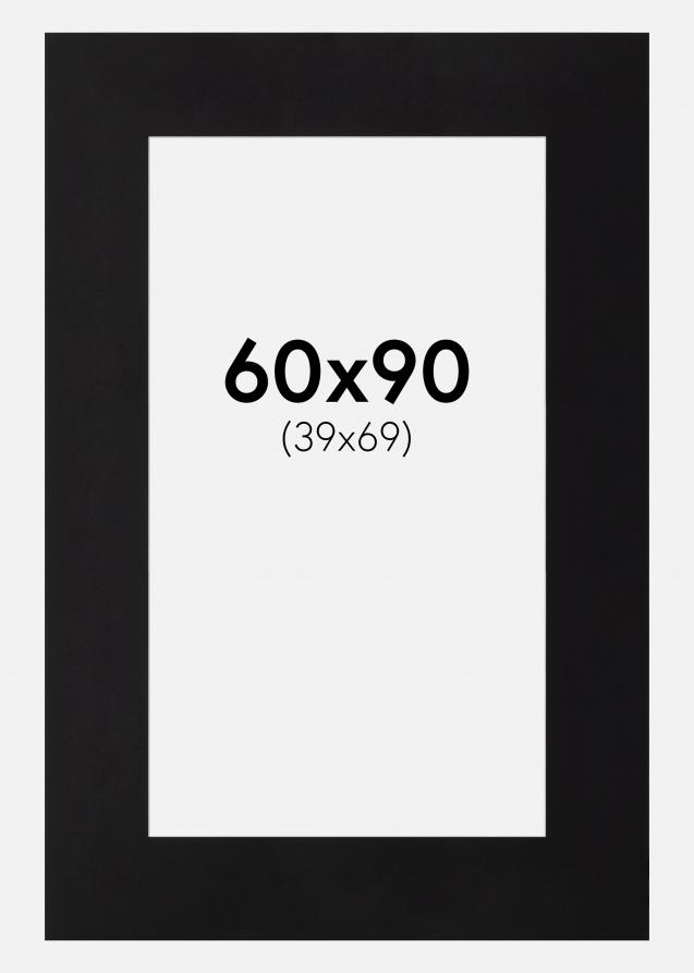 Galleri 1 Passe-partout Zwart (Witte kern) 60x90 cm (39x69)