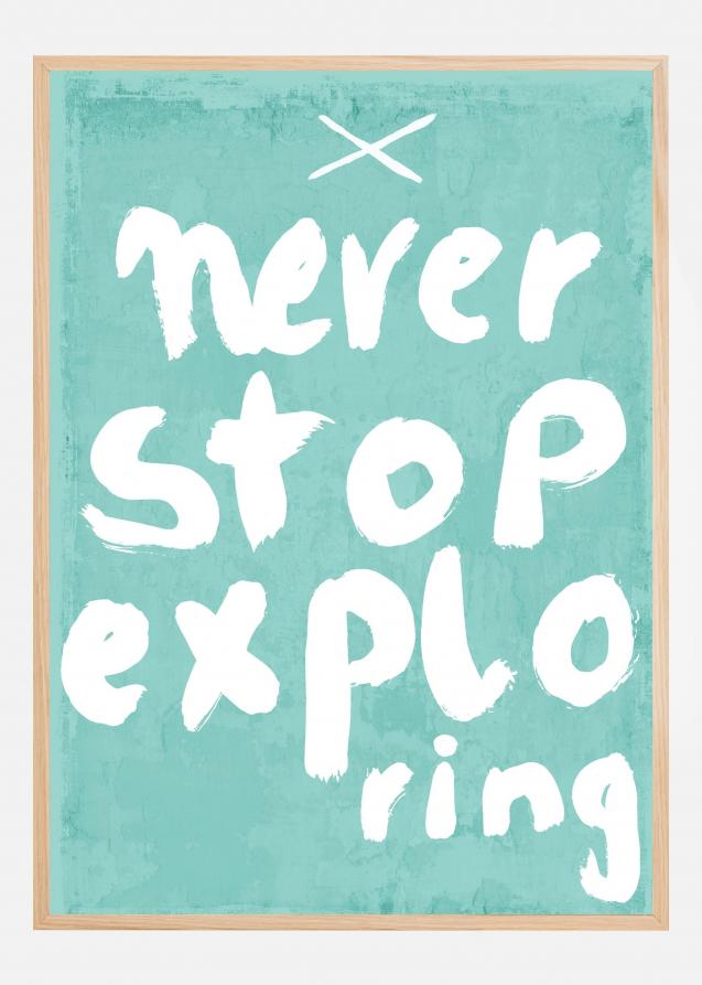 Bildverkstad Never Stop Exploring Poster