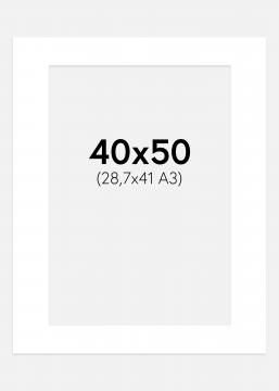 Galleri 1 Passe-partout Super Wit (Witte Kern) 40x50 cm (28,7x41 A3)
