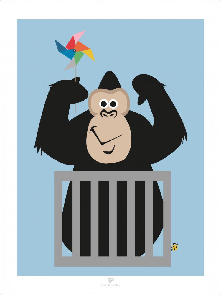 Bildverkstad Gorilla - Blue Poster