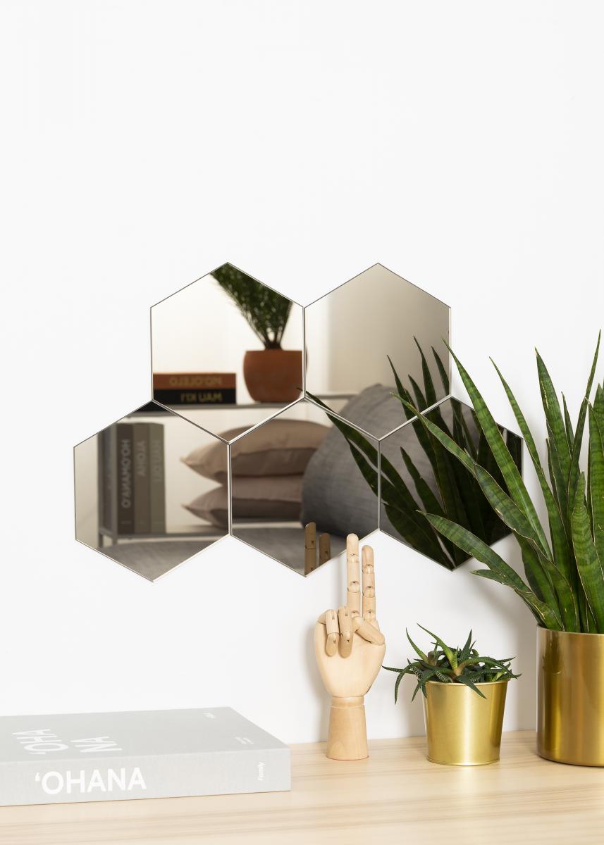 KAILA KAILA Spiegel Hexagon Dark Bronze 18x21 cm - 5-pack
