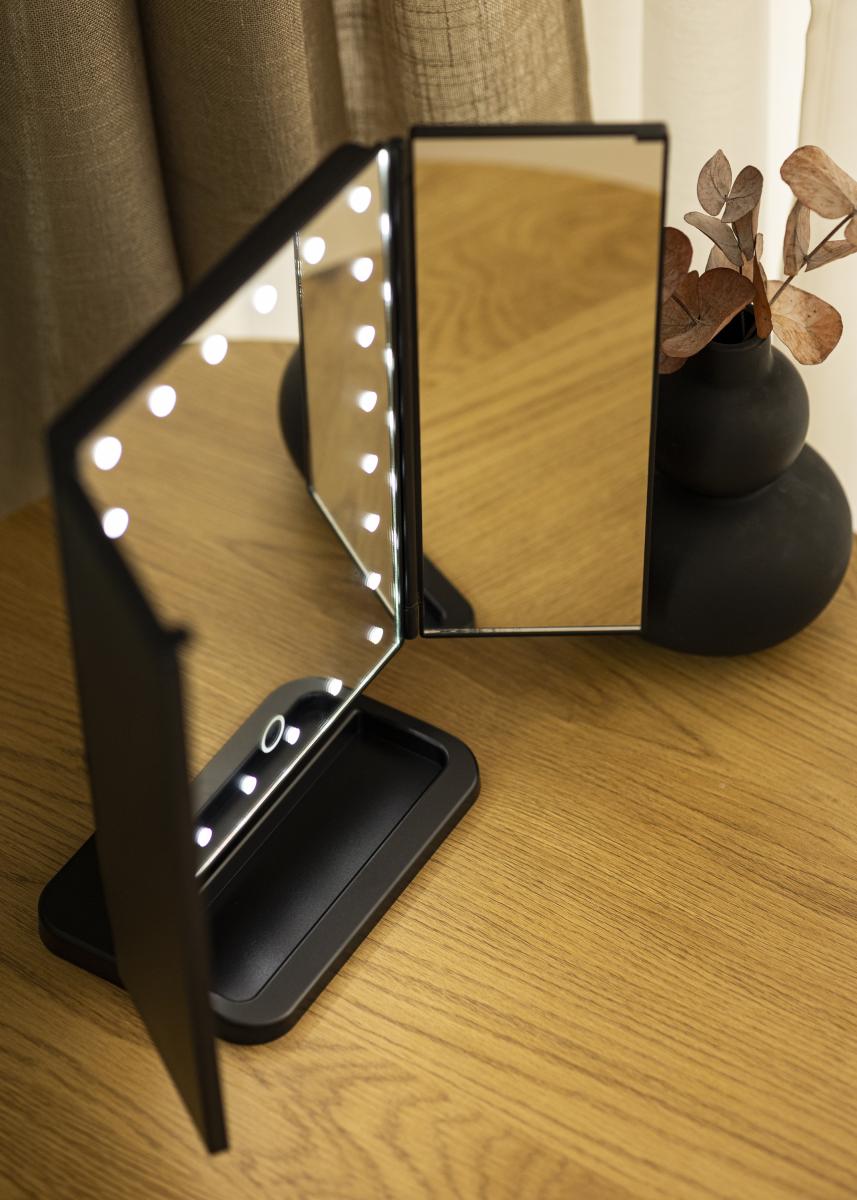 KAILA KAILA Make-up spiegel Tri-Fold Magnifying Zwart 30x20 cm