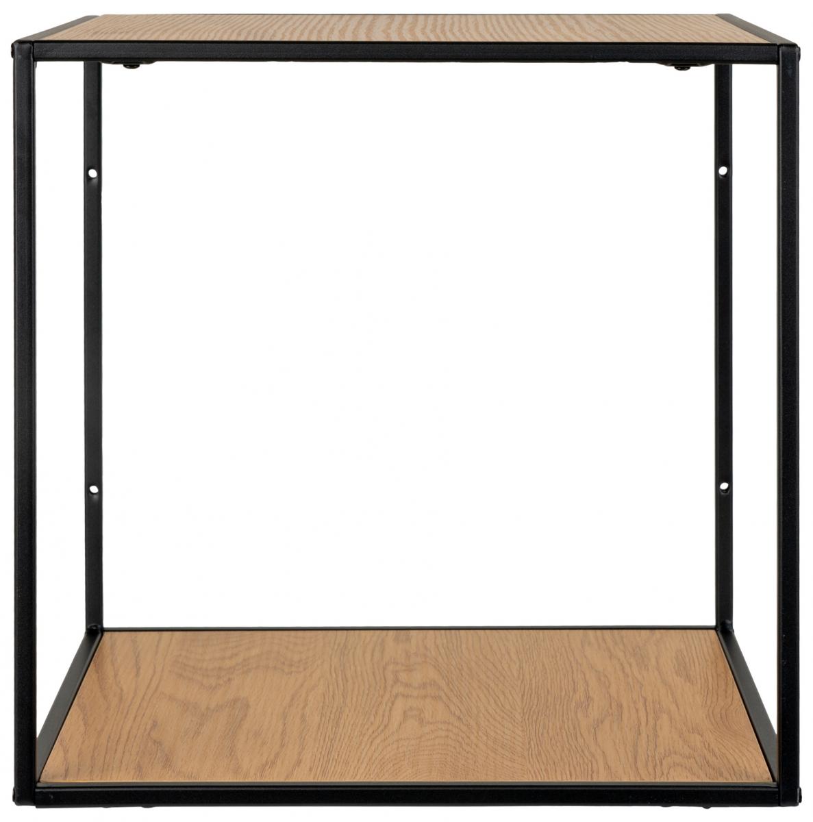 House Nordic Wandplank Vita 36x36 cm - Zwart/Eiken