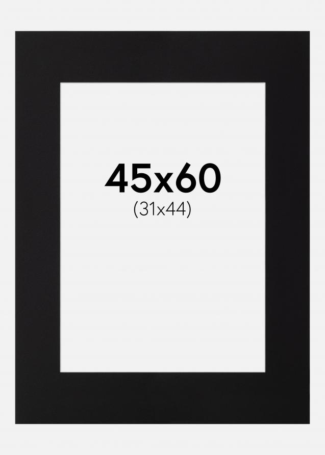 Galleri 1 Passe-partout Zwart (Witte kern) 45x60 cm (31x44)