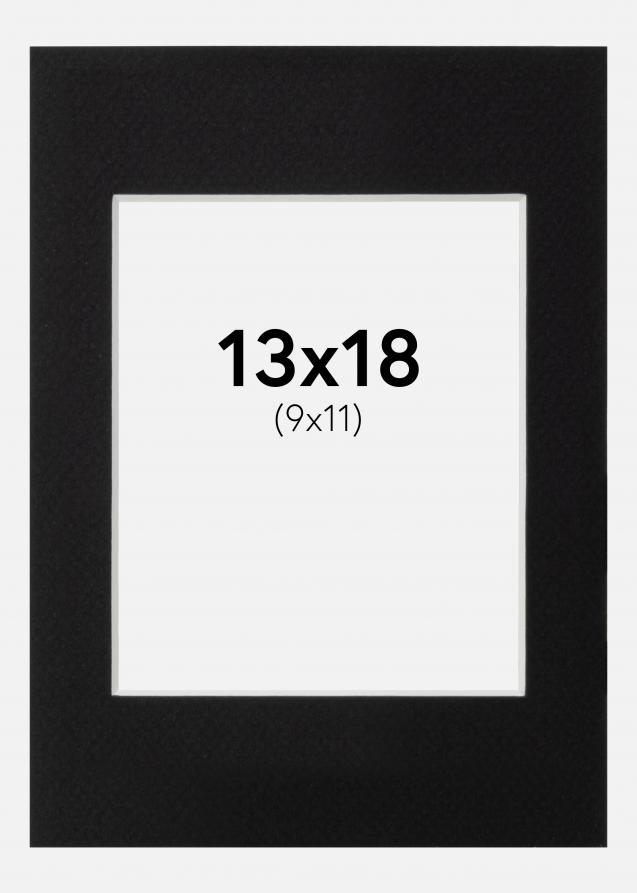 Galleri 1 Passe-partout Zwart (Witte kern) 13x18 cm (9x11)