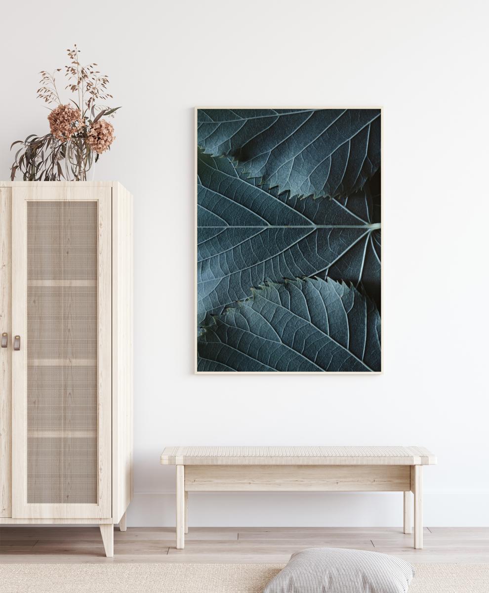 Lagervaror egen produktion Blue Leaves Poster