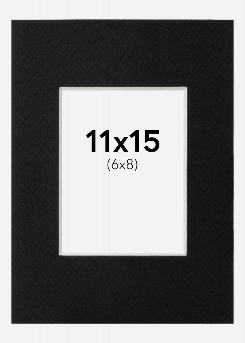 Galleri 1 Passe-partout Zwart (Witte kern) 11x15 cm (6x8)