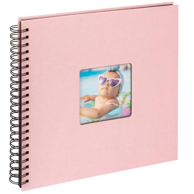 Walther Fun Babyalbum Roze - 30x30 cm (50 Zwarte zijden/25 bladen)