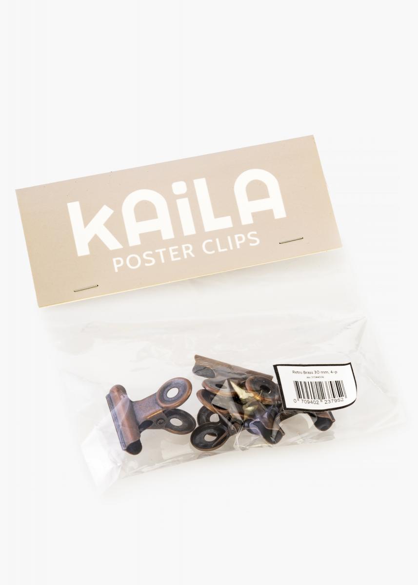 KAILA KAILA Poster Clip Retro Brass 30 mm - 4-p
