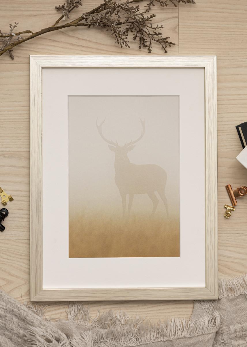 Ramverkstad Fotolijst Silver Wood - Formaat naar keuze