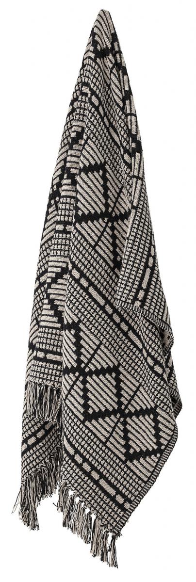 Bloomingville Plaid Gutte - Zwart 130x160 cm