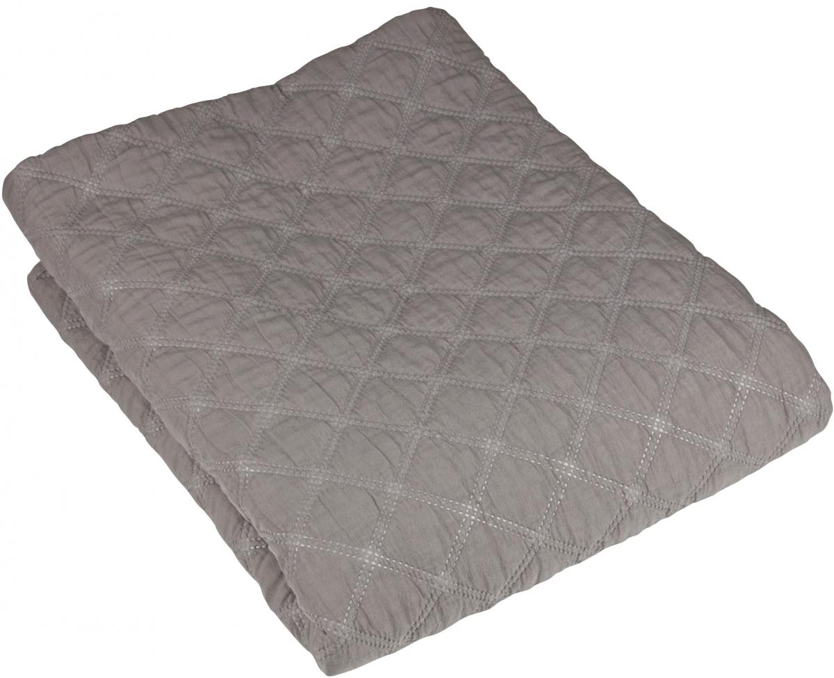 Fondaco Bedsprei Mondo Tweepersoonsbed 260x260 cm - Lichtgrijs