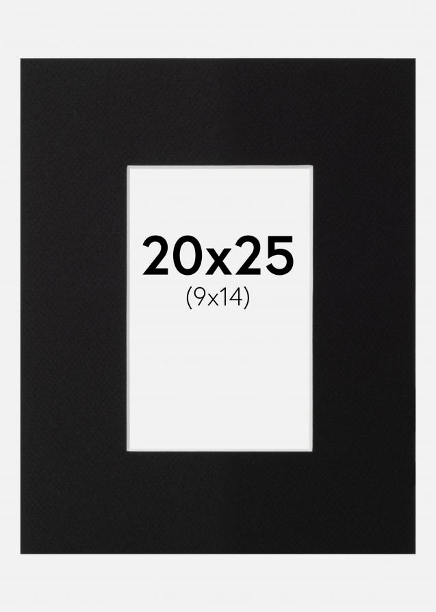 Galleri 1 Passe-partout XL Zwart (Witte kern) 20x25 cm (9x14)