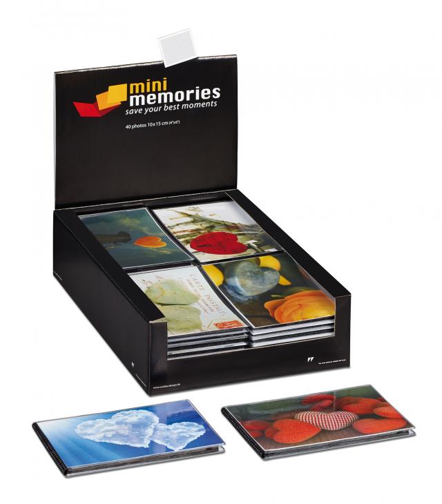 Walther Mini Memories Album Hearts II 6 varianten - 40 Foto's van 10x15 cm - 36-pack