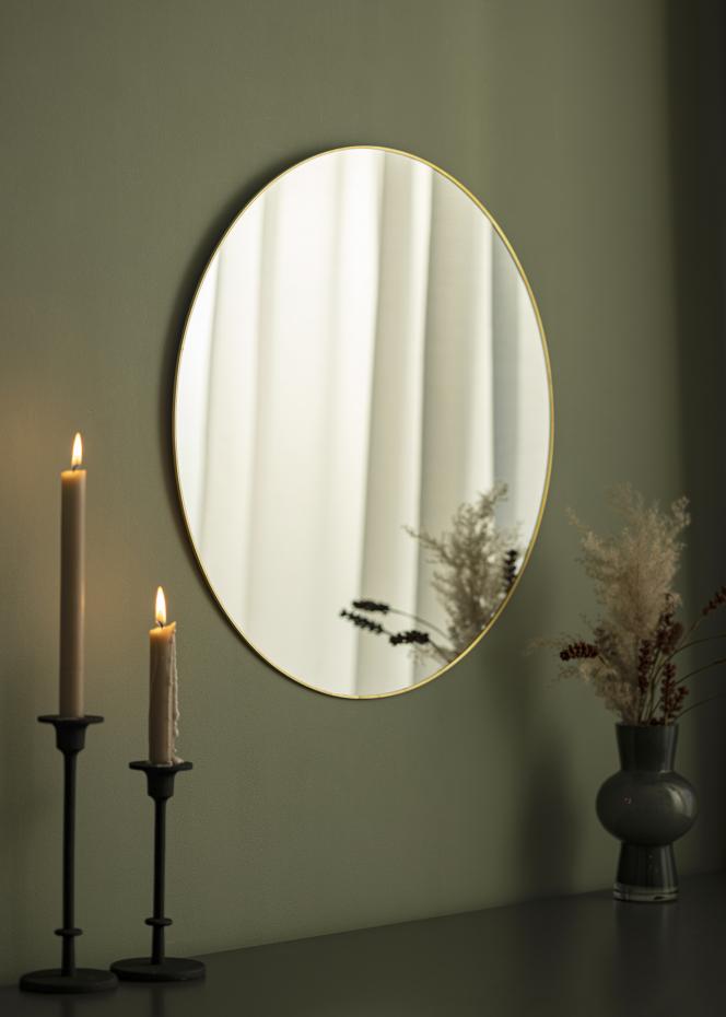 KAILA Round Mirror Jersey - Thin Brass 60 cm 