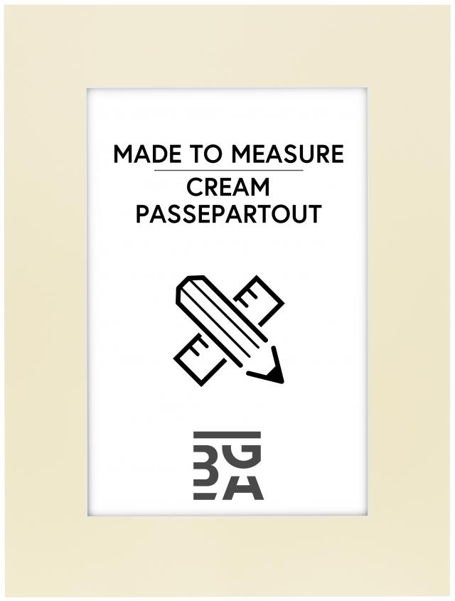 Egen tillverkning - Passepartouter Passe-partout Crème (Witte kern) - Op maat gemaakt