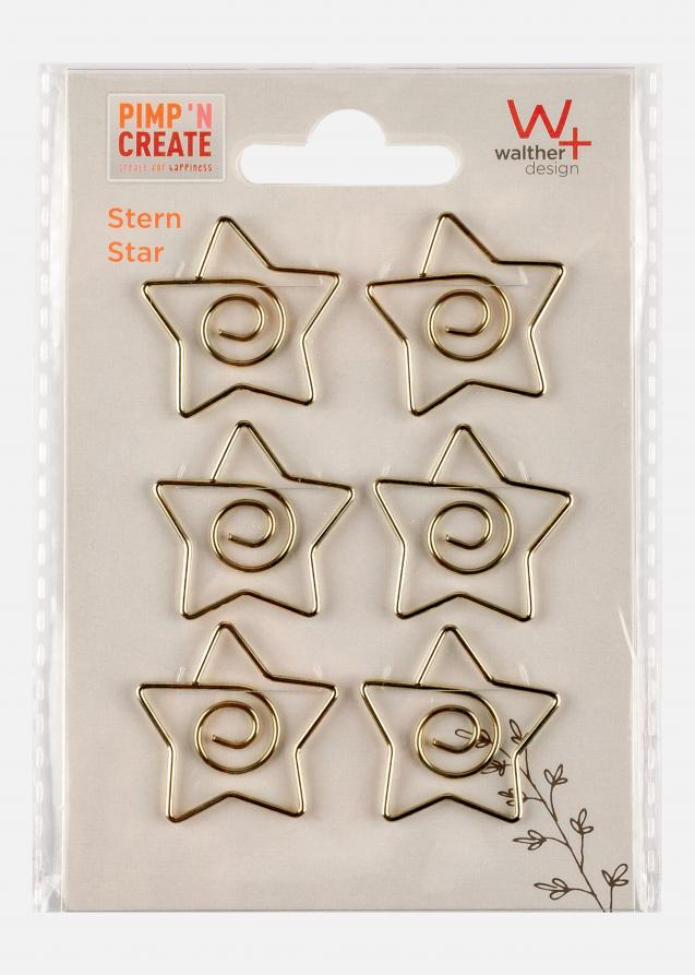 Walther PAC Metalen Paperclip Star Goud