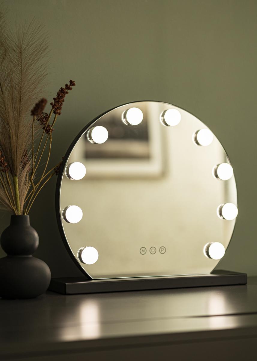 KAILA KAILA Make-up spiegel Hollywood Round 10 Zwart 40x30 cm