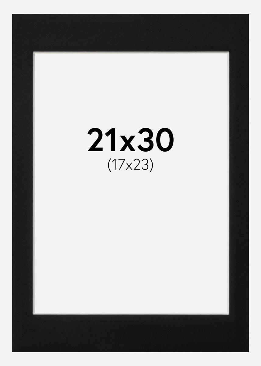 Artlink Passe-partout Zwart Standaard (Witte kern) 21x30 cm (17x23)