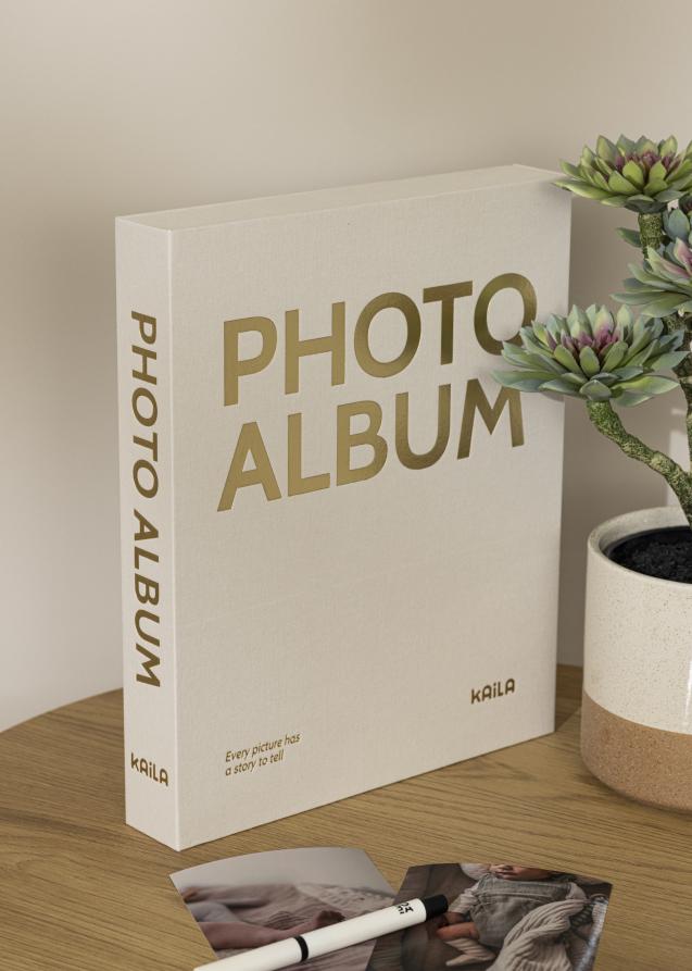 KAILA KAILA PHOTO ALBUM Creme - Coffee Table Photo Album (60 Zwarte zijden)