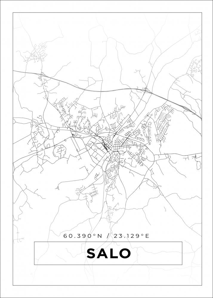 Bildverkstad Map - Salo - White Poster