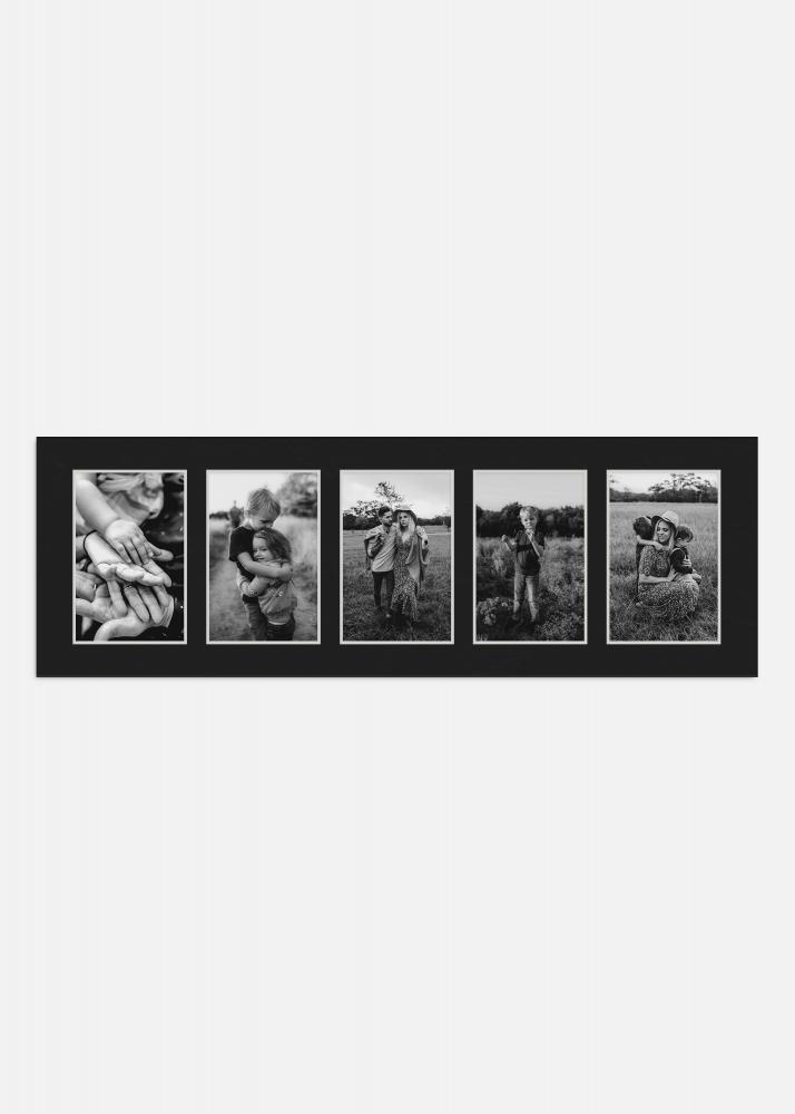 Galleri 1 Passe-partout Zwart 20x60 cm - Collage 5 Foto's (9x14 cm)