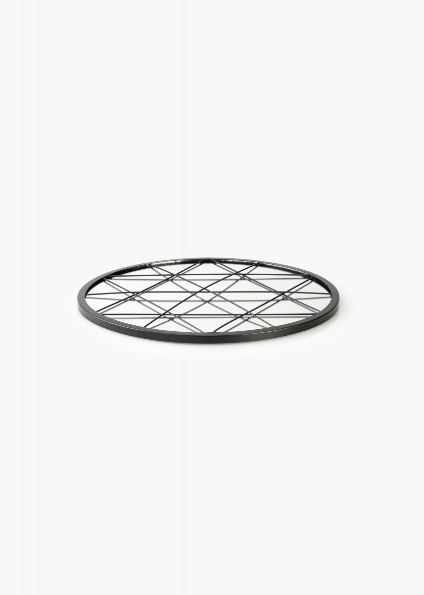 KAILA KAILA Ronde Spiegel Triangles - Zwart 35 cm Ø
