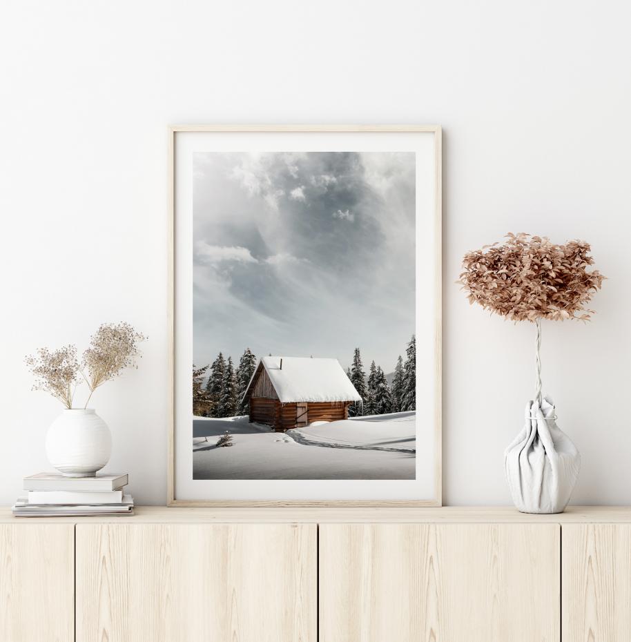 Bildverkstad Winter Cabin Poster