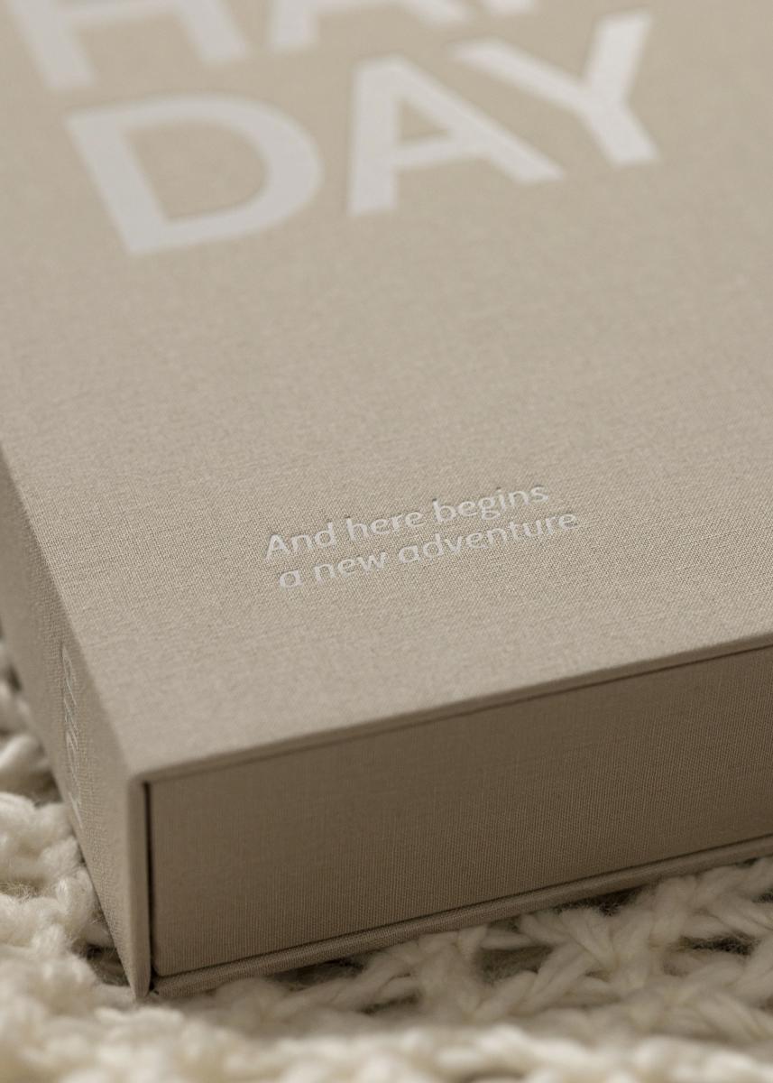 KAILA KAILA OH HAPPY DAY Grey - Coffee Table Photo Album (60 Zwarte zijden)