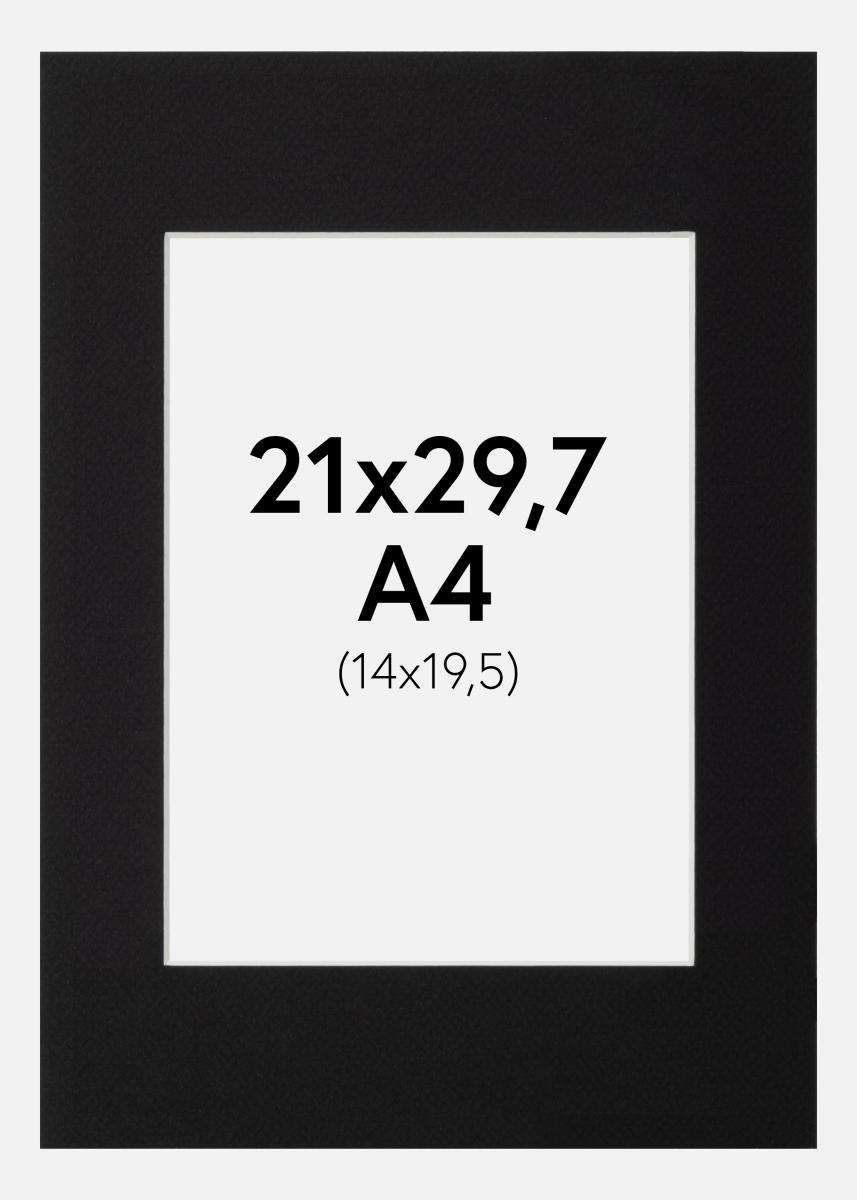 Galleri 1 Passe-partout Zwart (Witte kern) A4 21x29,7 cm (14x19,5)