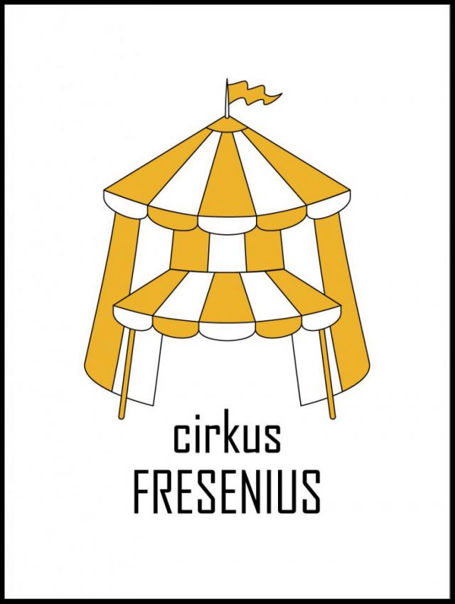 Personlig poster Cirkus Family Yellow