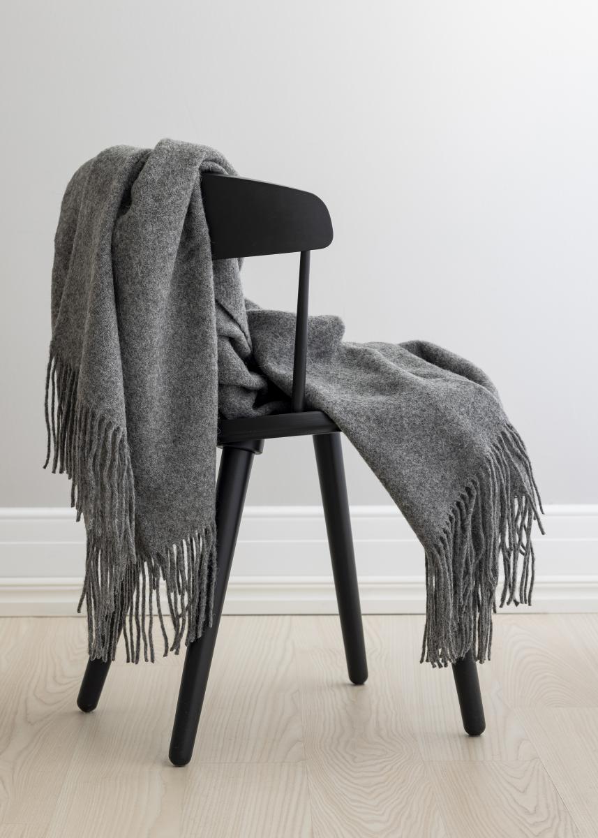 Fondaco Plaid Manne - Donkergrijs 130x170 cm