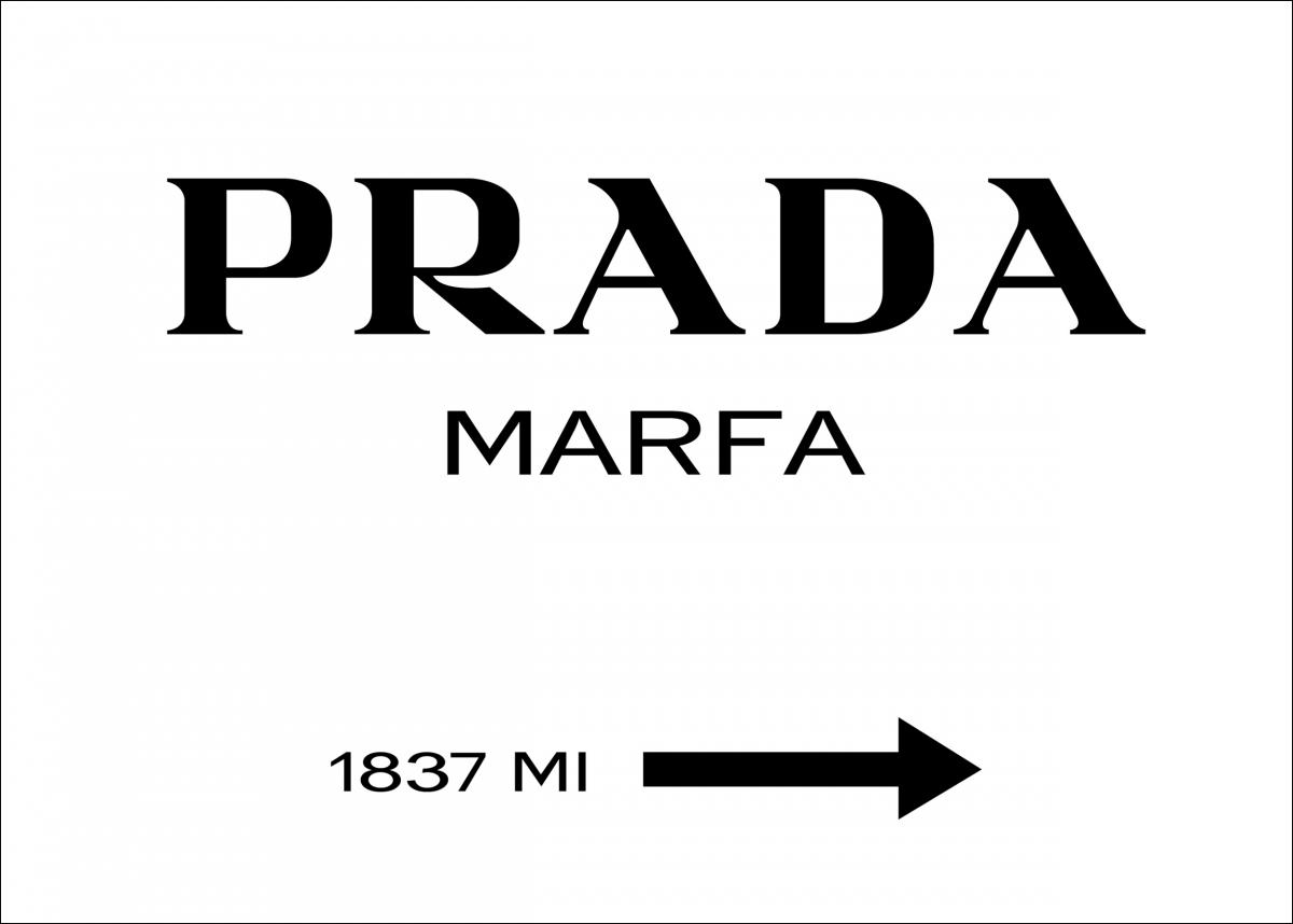 Lagervaror egen produktion Prada Black Poster