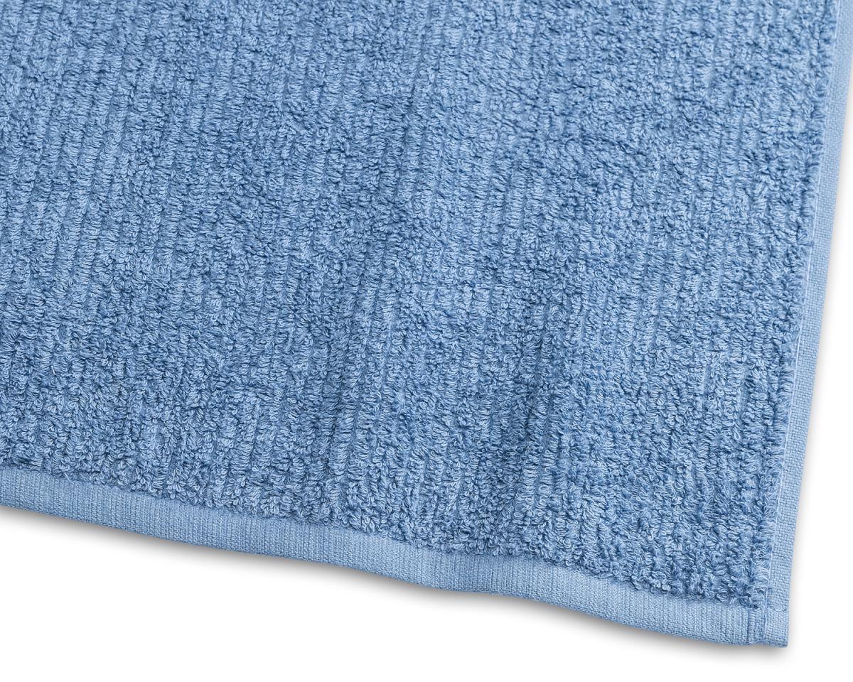 Borganäs of Sweden Gastendoek Stripe Badstof - Middenblauw 30x50 cm