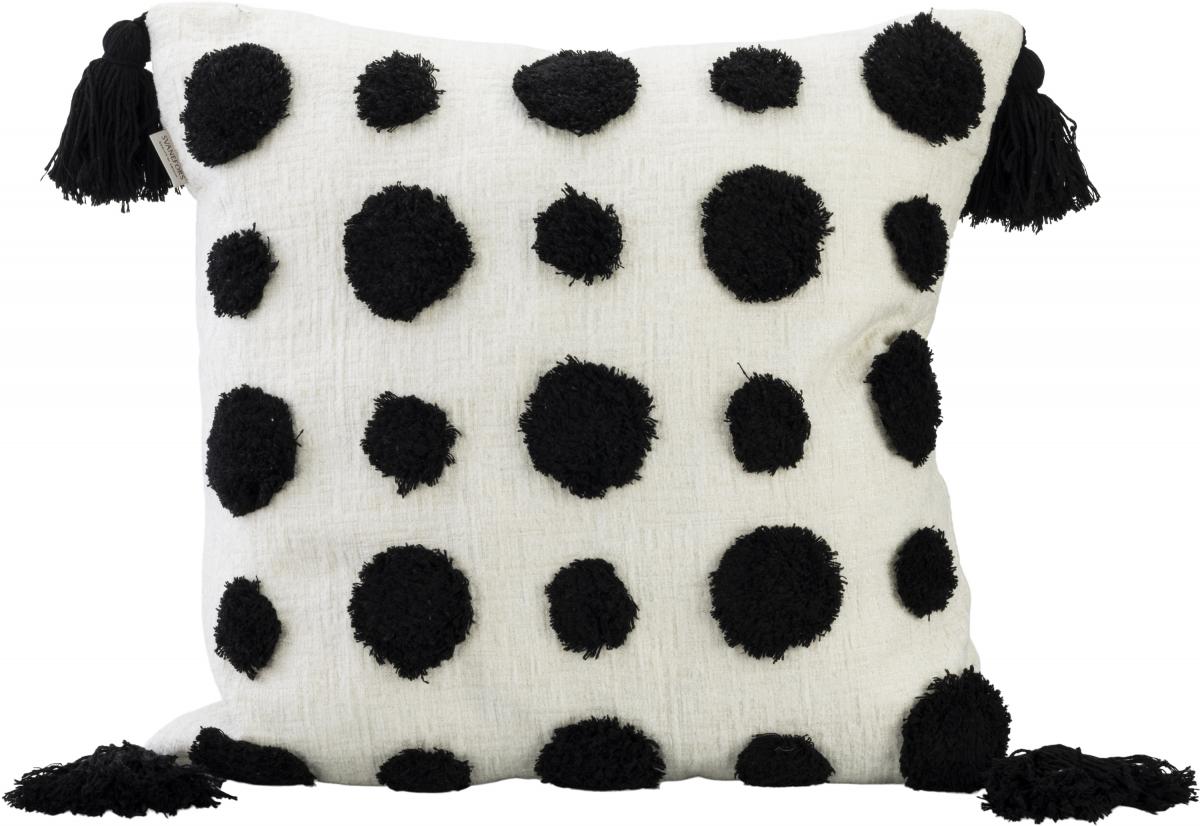 Svanefors Kussenhoes Pom - Zwart/Wit 45x45 cm