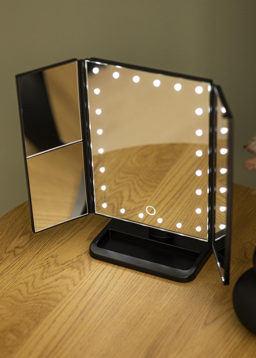 KAILA KAILA Make-up spiegel Tri-Fold Magnifying Zwart 30x20 cm